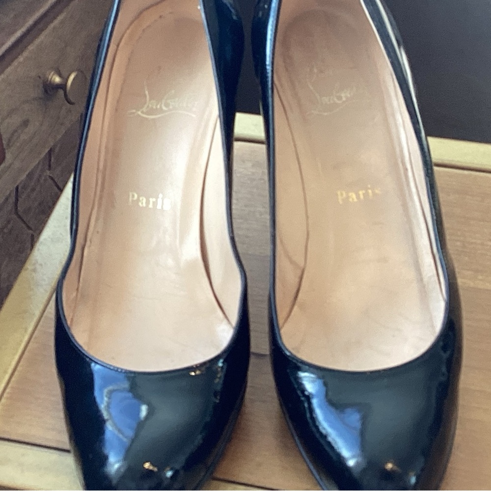 Christian Louboutin Black Patent Leather Pumps